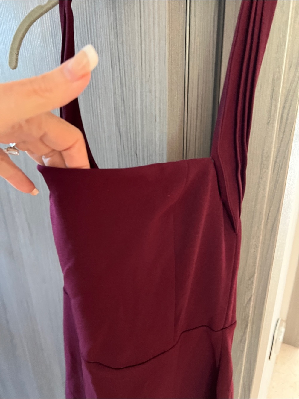NWT REVOLVE Showpo Salome wine Halter Fitted Maxi Dress US 2 - Picture 4 of 10